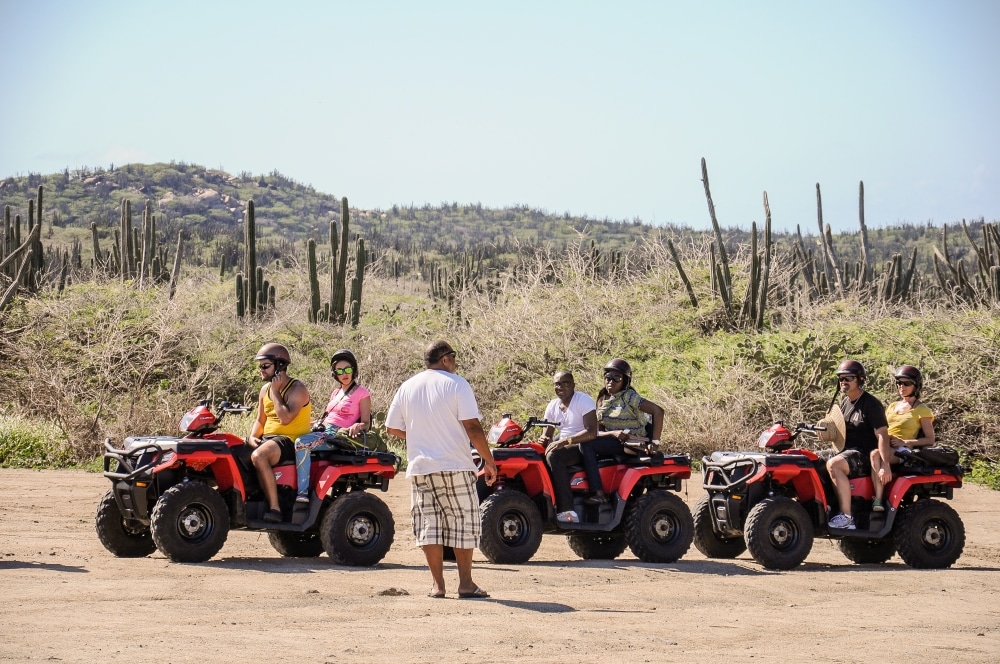 quad tour as part of luxury travel package in aruba